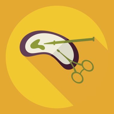 Gölge Iconsurgical aleti ile düz modern tasarım