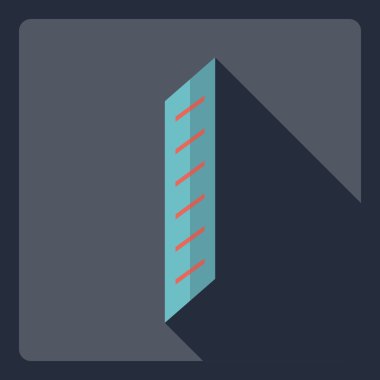 Gölge simgesi makarna ile düz modern tasarım