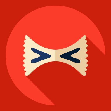 Gölge simgesi makarna ile düz modern tasarım