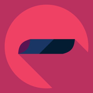 Gölge simgesi makarna ile düz modern tasarım