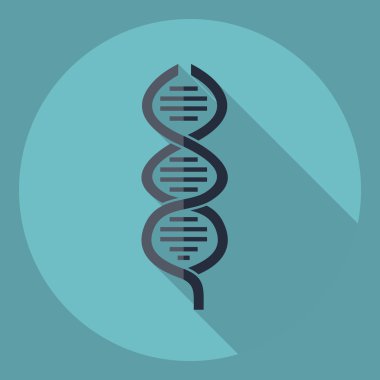 Gölge simgesi Dna ile düz modern tasarım