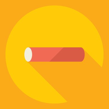 Gölge simgesi makarna ile düz modern tasarım