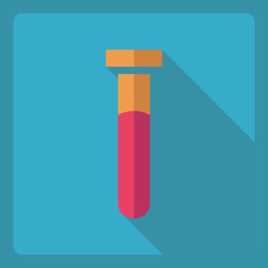 Gölge simgesi şişesi ile düz modern tasarım