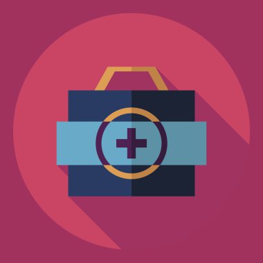 Gölge simgesi tıp ile düz modern tasarım