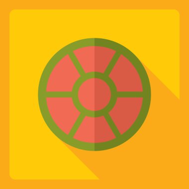 Gölge simgesi makarna ile düz modern tasarım