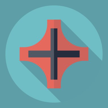 Gölge simgesi tıp ile düz modern tasarım