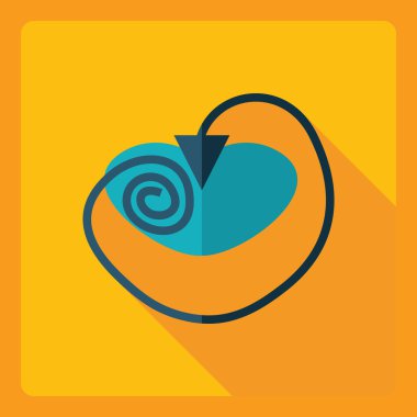 Gölge simgesi tıp ile düz modern tasarım