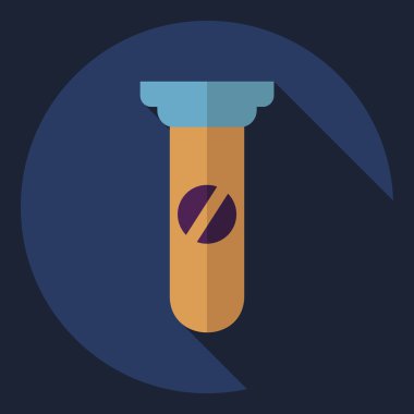 Gölge simgesi tüp ile düz modern tasarım