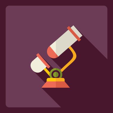 Gölge kutsal kişilerin resmi mikroskop ile düz modern tasarım