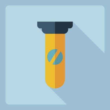 Gölge simgesi tüp ile düz modern tasarım