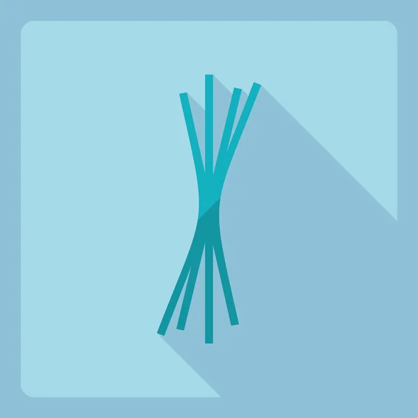 Platt modern design med skugga ikonen pasta — Stock vektor