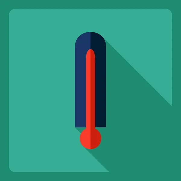 Gölge simgesi termometre ile düz modern tasarım — Stok Vektör