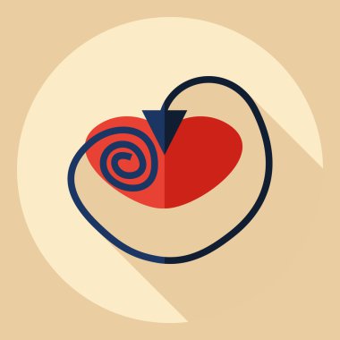 Gölge simgesi tıp ile düz modern tasarım