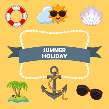 bir yaz Tema arka plan sopa ile inşa