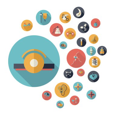 Düz konsept tasarımı gölge ayarlama tıp