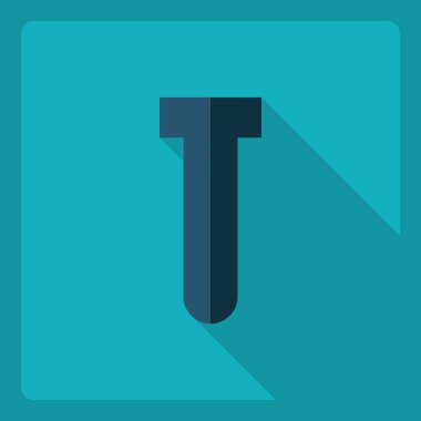 Gölge simgesi şişesi ile düz modern tasarım