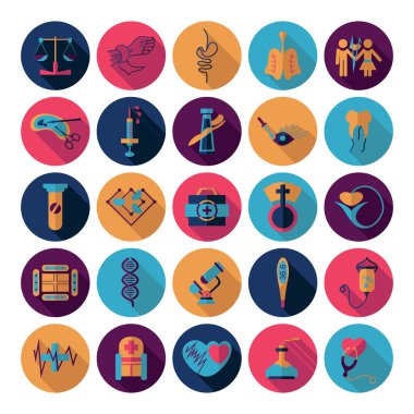 Düz konsept tasarımı gölge ayarlama tıp