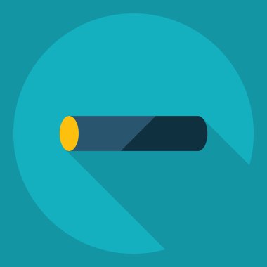 Gölge simgesi makarna ile düz modern tasarım