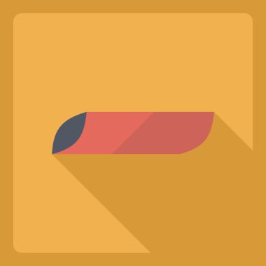 Gölge simgesi makarna ile düz modern tasarım