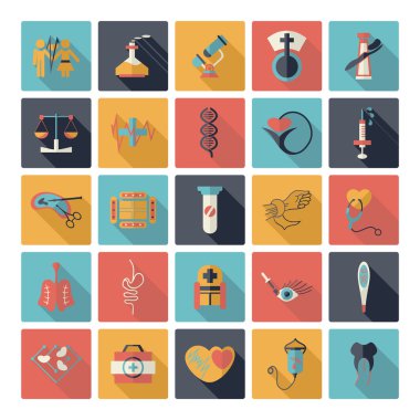 Düz konsept tasarımı gölge ayarlama tıp