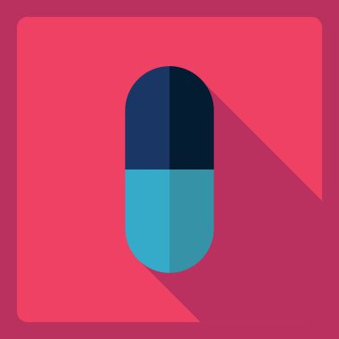 Gölge simgesi haplarla düz modern tasarım