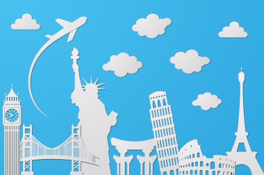 büyük ünlü binalar, başarı ve insanlığın gurur