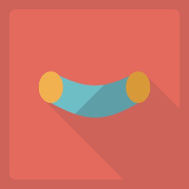 Gölge simgesi makarna ile düz modern tasarım