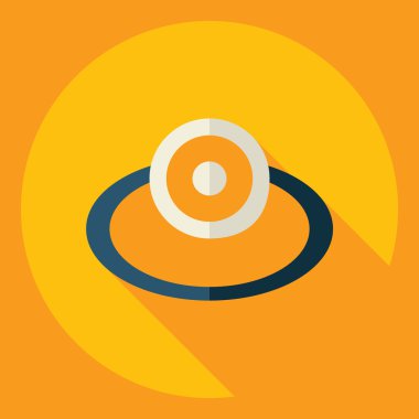 Gölge simgesi reflektör ile düz modern tasarım