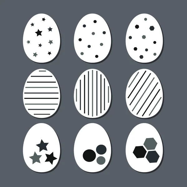 Oeufs drôles et beaux pour Pâques, Pâques, vacances, symbole de Pâques — Image vectorielle