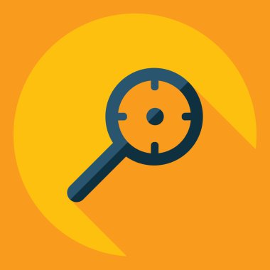 Simge göze görünen gölge ile düz modern tasarım