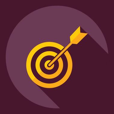 Gölge simgesini hedef ile düz modern tasarım