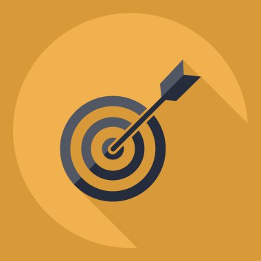 Gölge simgesini hedef ile düz modern tasarım