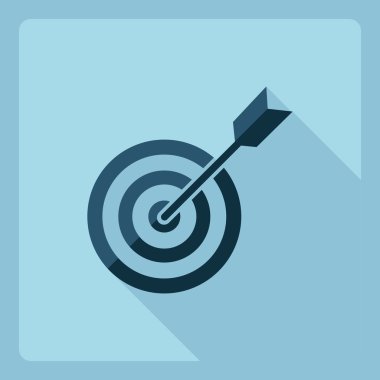 Gölge simgesini hedef ile düz modern tasarım