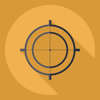 Simge göze görünen gölge ile düz modern tasarım