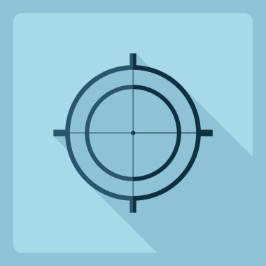 Simge göze görünen gölge ile düz modern tasarım