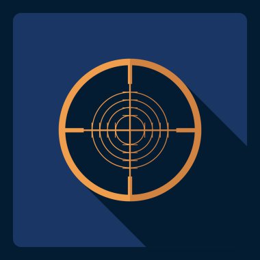 Simge göze görünen gölge ile düz modern tasarım