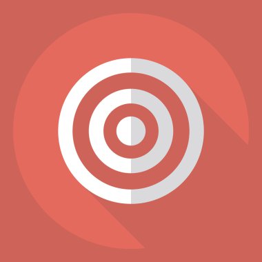 Gölge simgesini hedef ile düz modern tasarım