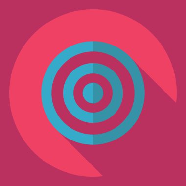 Gölge simgesini hedef ile düz modern tasarım