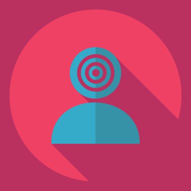 Gölge simgesini hedef ile düz modern tasarım