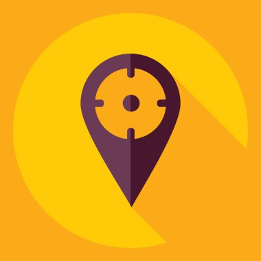 Gölge simgesi aimer ile düz modern tasarım