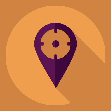 Gölge simgesi aimer ile düz modern tasarım