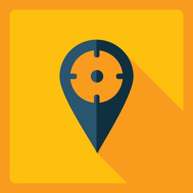 Gölge simgesi aimer ile düz modern tasarım