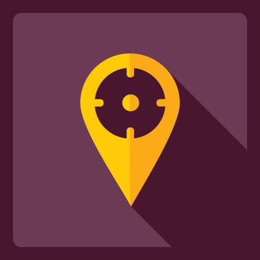 Gölge simgesi aimer ile düz modern tasarım