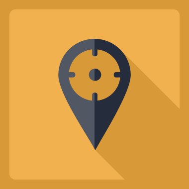 Gölge simgesi aimer ile düz modern tasarım