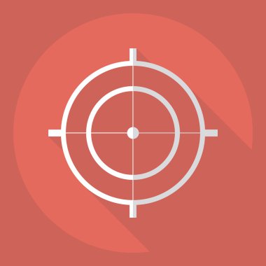 Simge göze görünen gölge ile düz modern tasarım