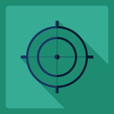 Simge göze görünen gölge ile düz modern tasarım