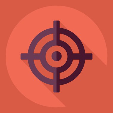 Simge göze görünen gölge ile düz modern tasarım