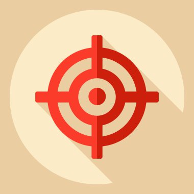 Simge göze görünen gölge ile düz modern tasarım