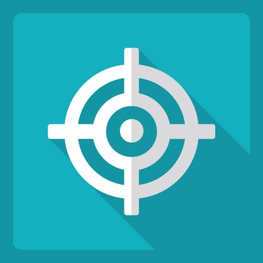 Simge göze görünen gölge ile düz modern tasarım