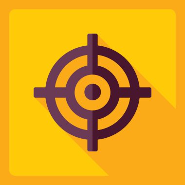 Simge göze görünen gölge ile düz modern tasarım